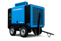 Compresseur d'air portable diesel 460 CFM, machine de forage, compresseurs minières diesel avec marteaux-piqueurs