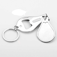 Porte-clés en métal classique et élégant personnalisé avec impression numérique, accessoire durable pour ouvre-boîte et bouteille