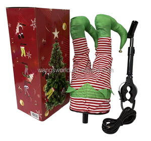 Decorazione Natalizia Luminosa con Babbo Natale e <span class=keywords><strong>Grinch</strong></span>, Gambe Oscillanti Elettriche, Divertente e Creativa in Plastica - Product Image 1