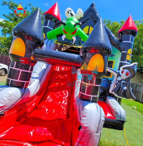 Castillo Inflable para Fiesta de Halloween, Casa de Brinco para Niños con Tobogán, Casa de Brinco Inflable para Fiestas al Aire Libre - Product Image 4