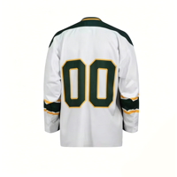 Jersey de Hockey sobre Hielo Personalizado de Malla Extragrande, Negro y Blanco, Tejido Hipoalergénico
