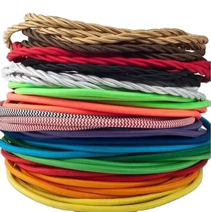 <span class=keywords><strong>1M</strong></span> 1,2 m 1,5 m Cables de tela personalizados redondos Cable de iluminación de tela Cable trenzado - Product Image 1