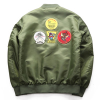 Nouvelle veste homme grande taille printemps-automne avec col montant, fermeture éclair décorative et badge, style aviateur, pour le sport quotidien
