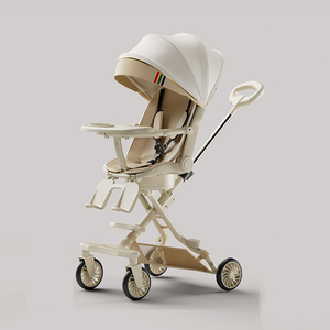Luxueux 4-en-1 poussette pour bébé pliable systèmes de voyage multifonctions avec ceinture de sécurité pour l'âge de 3 ans - Product Image 4
