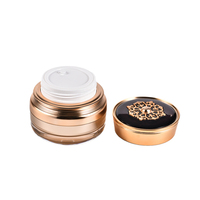 Flacon cosmétique sans air en acrylique pour soins de la peau, récipient à sérum à double paroi, pot en plastique rose doré, luxe, impression d'écran, pompe pulvérisateur