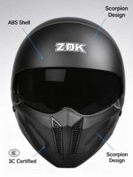 Casque convertible YQH ABS 3C Winter Cruiser Retro intégral
