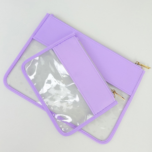 กระเป๋าเป้สะพายหลังไนลอนขนาดใหญ่แบบกำหนดเอง กระเป๋าใส่เครื่องสำอางแบบใสสำหรับผู้หญิง รุ่นสีม่วง กระเป๋าเป้สำหรับนักเรียน - Product Image 2