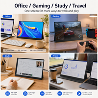 Monitor Portabel 15.6 Inci 1080P FHD 60Hz Dual HDMI USB-C Layar Kedua Laptop untuk Kantor dan Gaming