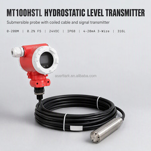 Transmetteur de niveau hydrostatique capacitif submersible MT100HSTL, entrée 0-200M, 0,2%, 24VDC, IP68, 4-20mA, 3 fils, 316L, capteur de niveau d'eau - Product Image 6