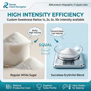 สารให้ความหวานแบบไร้แคลอรี ผสมซูคราโลสและเอริทริทอล ใช้แทนน้ำตาล เหมาะสำหรับคีโต ความหวานเทียบเท่า 1:1 หรือ 1:2 สำหรับเบเกอรี่และเครื่องดื่ม - Product Image 4