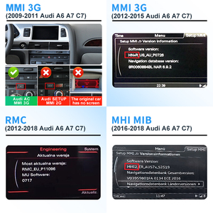 สำหรับระบบ Audi A6 A7 C6 C7 MM 3G HN+R RMC MHI MIB พร้อมกล่องเชื่อมต่อ AirPlay Mirror Link Wireless Carplay Android Auto - Product Image 6