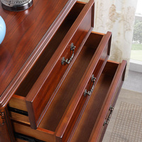 Armoire de chambre à coucher en bois massif rétro, commode de rangement à cinq ou six tiroirs de style américain, ensemble de meubles pour chambre d'hôtel et salon