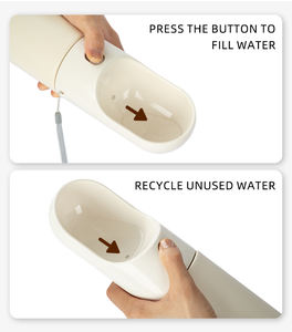 애완 동물을위한 마시는 피더와 스테인레스 스틸 개 물병 누출 방지 휴대용 강아지 물 디스펜서 야외 산책 - Product Image 2