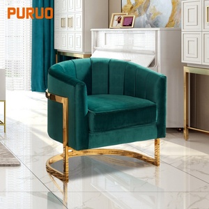 Puruo di lusso soggiorno mobili divano singolo poltrona in tessuto moderno per il tempo libero sedia per mobili per la casa - Product Image 4
