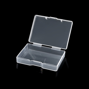 Plastic Storage Box Rectangle <b>Small</b> Size Covered Desktop Organizer for Electronics Fish Hooks Cards - Product Image 2