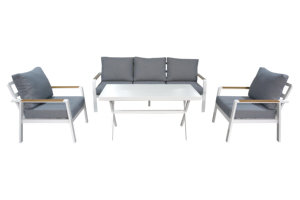 Meubles <span class=keywords><strong>de</strong></span> patio extérieur au design moderne à <span class=keywords><strong>bas</strong></span> prix accoudoir <span class=keywords><strong>en</strong></span> bois et <span class=keywords><strong>aluminium</strong></span> table à manger avec ensemble <span class=keywords><strong>de</strong></span> canapés <span class=keywords><strong>de</strong></span> <span class=keywords><strong>jardin</strong></span> - Product Image 3