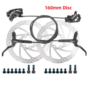 메로카 MTB 4피스톤 브레이크 패드 세트 유압 오일 디스크 브레이크 160mm 자전거 앞/뒤 우측/좌측 800/1400mm 호환 - Product Image 3
