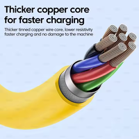 Logo kustom 27W PD 65W 3A kabel pegas Aloi seng 4-in-1 kabel USB A/C pengisi daya yang dapat ditarik untuk printer produk tren