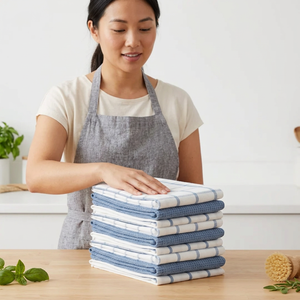 Fournisseur en gros de torchons de cuisine, torchons en coton personnalisés, torchons imprimés absorbants pour les entreprises hôtelières - Product Image 1