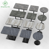 HUALIN estilo moderno restaurante de gama alta mesa de comedor de mármol diseño de restaurante muebles de restaurante personalización