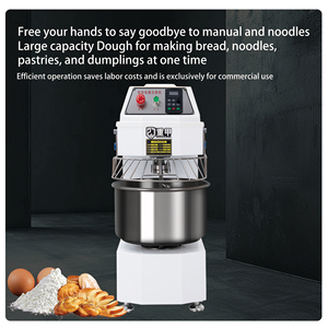 Mélangeur à pâte commercial robuste <span class=keywords><strong>de</strong></span> 60 L <span class=keywords><strong>avec</strong></span> design spiralé à 2 vitesses pour la pizza et le pain dans les restaurants et les boulangeries - Product Image 3