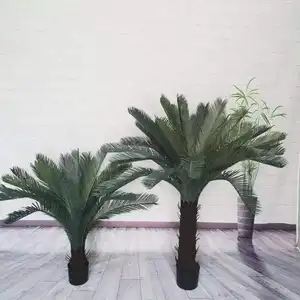 Kunstmatige Groene Plant Bonsai Versiert Plastic Areca Palm Sago Cycas Voor Thuiskantoor