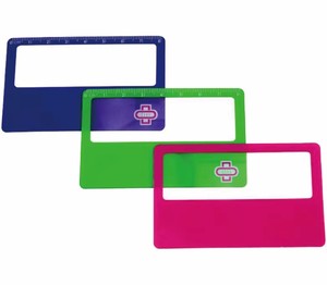 명함 이름 카드 3X 울트라 씬 북마크 PVC 프레넬 렌즈 스케일 돋보기 - Product Image 1