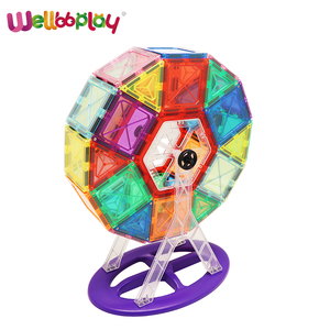 Wellbbplay Divertidos Bloques de Construcción Magnéticos de 50 Piezas con Rueda de <span class=keywords><strong>la</strong></span> Fortuna - Juguete Educativo de Construcción para Niños de 5 <span class=keywords><strong>a</strong></span> 7 <span class=keywords><strong>A</strong></span>ños - Product Image 1
