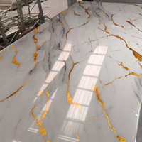 Panneau mural en PVC à motif marbré, imperméable et ignifuge, pour la décoration intérieure des hôtels et des maisons