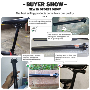 Tubo de sillín de bicicleta de <span class=keywords><strong>carbono</strong></span> TOSEEK <span class=keywords><strong>27.2</strong></span>/30.8/31.6mm para bicicleta de carretera y MTB, 0mm de offset, 350/400mm, de alto módulo y superligero. - Product Image 3