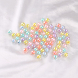 Cuentas redondas acrílicas de 8 mm con revestimiento UV, cuentas sueltas coloridas para hacer pulseras, suministros para hacer joyería DIY - Product Image 5