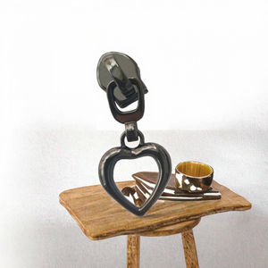 Tirette de fermeture éclair personnalisée en métal pour sac à main, en alliage de zinc sans nickel, motifs modernes rectangulaires, étoiles et cœurs, pour vestes, durable - Product Image 3