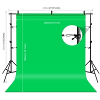 PULUZ 31 en 1 lumière LED Soft Box Kit d'éclairage Kit d'équipement de studio Accessoires de studio photo avec support de trépied en arrière-plan