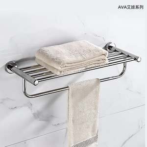 Wall Mounted Stainless Steel 304 Towel Rack Accessories 12-Piece <strong>Bathroom</strong> <strong>Set</strong> Contemporary Design Hotel Use Satin Finish Model - Product Image 2