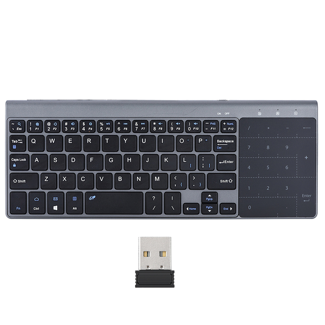 MC-41AG 2.4G Wireless Computer Keyboard Multi Function 59 Keys Small Keyboard Office Keypad With Touch Pad