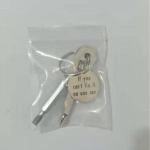 Porte-clés multi-outils EDC en acier inoxydable, jeu de tournevis portable avec ouvre-bouteille, 13 fonctions pour usage extérieur et bricolage - Product Image 1