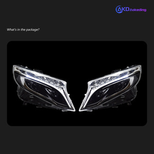 AKD faro delantero para <span class=keywords><strong>Benz</strong></span> Vito LED faro 2013-2019 faros Vito W447 DRL señal de giro haz alto Angel Eye proyector lente - Product Image 5
