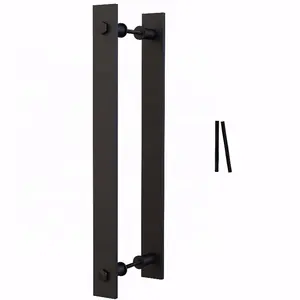 Chất Lượng Cao Trượt Barn Door Carbon Thép H Hình Cửa Đen Đen Xử Lý Cho Cửa Gỗ