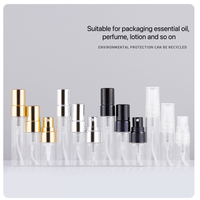 Emballages cosmétiques personnalisés à faible MOQ, série mini format voyage, flacons vides en verre PET pour huile, impression sérigraphiée, bouchon pompe