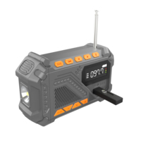 4000mAh Notfall-Wetterradio Solar-Handkurbel-Ladegerät AM/FM/Internet-Radio Tragbare Leselampe SOS-Alarm 32H