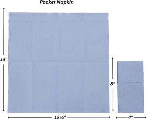 Ecologische wegwerp papieren servetten & -doekjes van 1-laags onbewerkte houtpulp, absorberend, in zakverpakking voor bruiloften en verjaardagen - Product Image 2