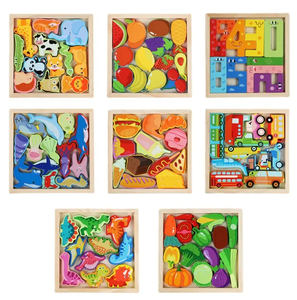 Whalecalc Certifié CPC, Puzzle <span class=keywords><strong>en</strong></span> <span class=keywords><strong>Bois</strong></span> <span class=keywords><strong>3D</strong></span> Montessori pour Bébés et Enfants, Éducatif et Créatif, Pièces Mobiles, 3 Étoiles, 50 Pièces - Product Image 2