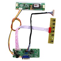 Papan Konverter Lvds 640X480 Input VGA Papan Kontrol Lcd Driver untuk Layar Lcd 10.4 Inci LQ104V1LG92