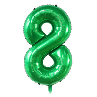 Ballon chiffre 40 pouces vert foncé en aluminium Mylar, gonflable à l'hélium, pour décoration d'anniversaire et célébration de maillots de repère
