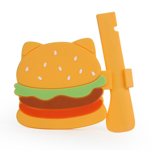 Ouvre-boîte en silicone pour nourriture pour chat, avec couvercle et cuillère, ouvre-boîtes manuels multifonctions en forme d'animal pour aliments en conserve pour animaux de compagnie - Product Image 2