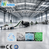 Machine de recyclage du plastique IVIMA 1000 kg/h, ligne de lavage de bouteilles PET pour la production de flocons PET