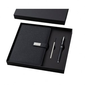 Coffrets cadeaux d'entreprise en cuir avec thermos LED, logo personnalisé, bloc-notes de luxe, boîte cadeau promotionnelle avec stylo - Product Image 2