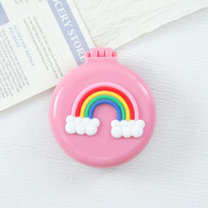 Mignon petit pour fée pliant pour Airbag peigne ensemble Portable en plastique coussin tête Massage peigne maquillage miroir dessin animé emballage - Product Image 6