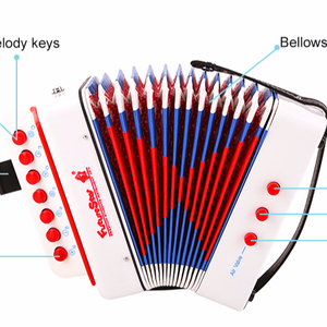 Mini <span class=keywords><strong>accordéon</strong></span> en plastique pour enfants avec 2 basses 7 <span class=keywords><strong>boutons</strong></span> 14 tons Conformation diatonique à vendre - Product Image 3