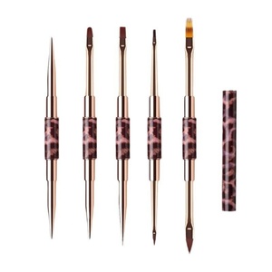 Double-headed Metal Handle UV Nail Gel High Quality Professional Nail <b>Brush</b> Factory Custom logo Special for Nail Salon - Product Image 1